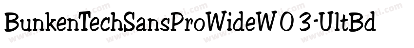 BunkenTechSansProWideW03-UltBd Regu字体转换